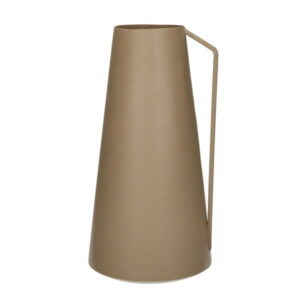 Vase métal beige